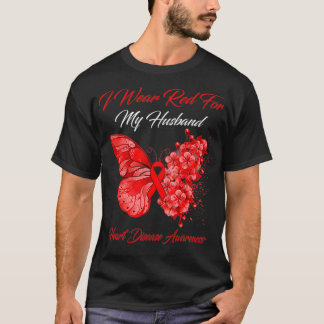 Camiseta Mariposa Que Uso De Rojo Para Mi Marido Enfermedad