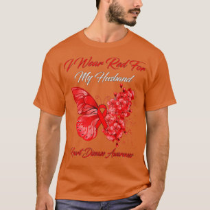 Camiseta Mariposa Que Uso De Rojo Para Mi Marido Enfermedad
