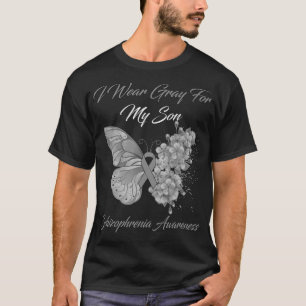 Camiseta Mariposa Que Uso Gris Para Mi Hijo Esquizofrenia A