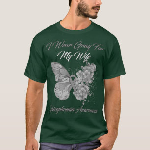 Camiseta Mariposa Que Uso Gris Por Mi Esquizofrenia