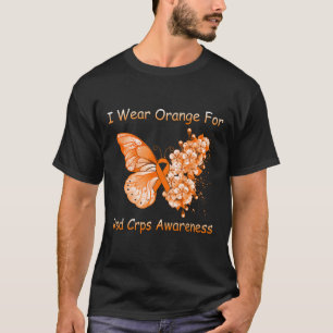 Camiseta Mariposa Que Uso Naranja Para La Conciencia De Rsd