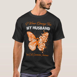 Camiseta Mariposa Que Uso Naranja Para Mi Esposo Célula Ren