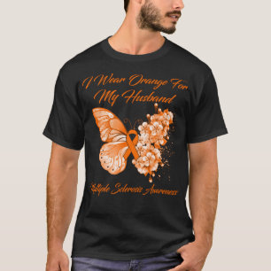 Camiseta Mariposa Que Uso Naranja Para Mi Esposo Múltiple S