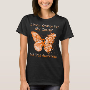 Camiseta Mariposa Que Uso Naranja Para Mi Primo RSD CRPS