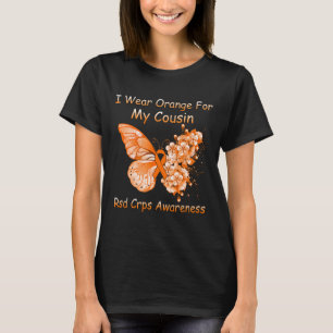 Camiseta Mariposa Que Uso Naranja Para Mi Primo Rsd Crps Aw