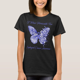 Camiseta Mariposa Que Uso Periwinkle Para El Cáncer Esofági