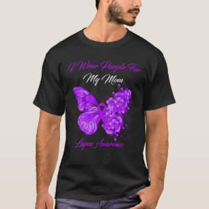 Camiseta Mariposa Que Uso Púrpura Para Concienciar A Mi Ma