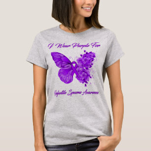 Camiseta Mariposa Que Uso Púrpura Para Espasmos Infantiles