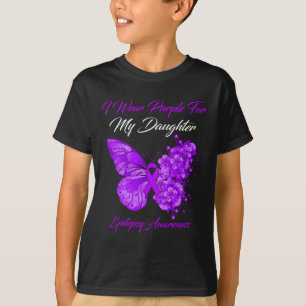Camiseta Mariposa Que Uso Púrpura Para Mi Hija Epilepsia A