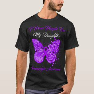 Camiseta Mariposa Que Uso Púrpura Para Mi Hija Fibromialg