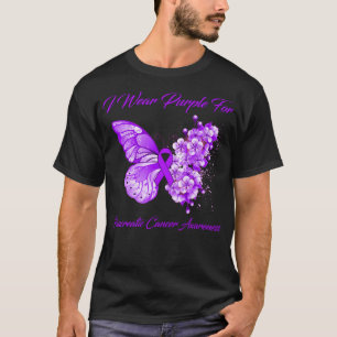 Camiseta Mariposa Que Uso Púrpura Por Cáncer Pancreático