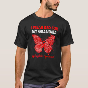 Camiseta Mariposa Que Uso Rojo Para Mi Abuela Hemophilia Aw