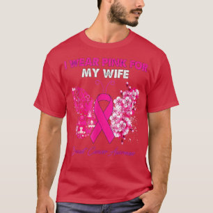 Camiseta Mariposa Que Uso Rosa Para Mi Esposa Con Cáncer De