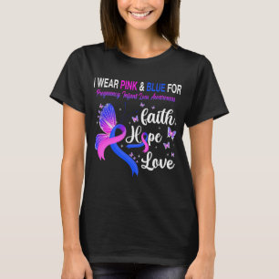 Camiseta Mariposa Que Uso Rosa Y Azul Para El Embarazo