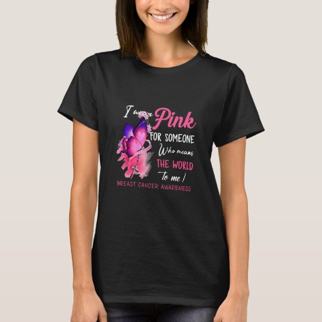 Camiseta Mariposa Que Uso Rosado Para Alguien Que Significa (Anverso)