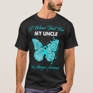 Camiseta Mariposa Que Uso Verde azulado Para Las Alergias D