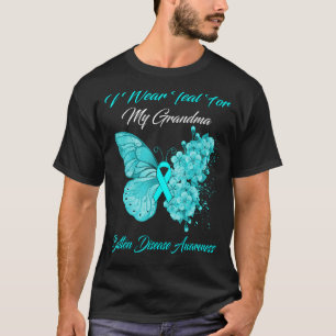 Camiseta Mariposa Que Uso Verde azulado Para Mi Abuela Batt