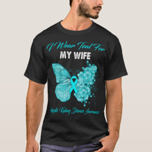 Camiseta Mariposa Que Uso Verde azulado Para Mi Esposa Hija