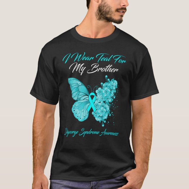Camiseta Mariposa Que Uso Verde azulado Para Mi Hermano Sím (Anverso)