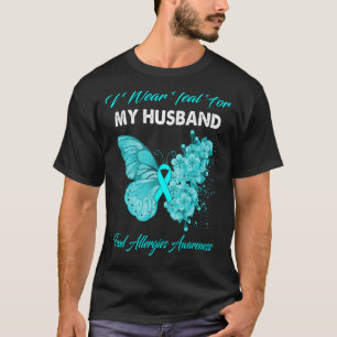 Camiseta Mariposa Que Uso Verde azulado Para Mi Marido Alim