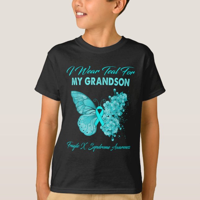Camiseta Mariposa Que Uso Verde azulado Para Mi Nieto Fragi (Anverso)