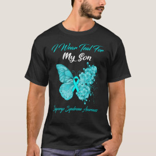 Camiseta Mariposa Que Uso Verde azulado Por El Síndrome De