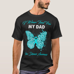 Camiseta Mariposa Que Uso Verde azulado Por La Enfermedad C