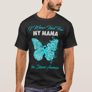 Camiseta Mariposa Que Uso Verde azulado Por Mi Enfermedad C