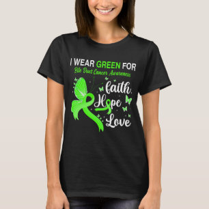 Camiseta Mariposa que uso verde l para el CÁNCER DE PATO BI