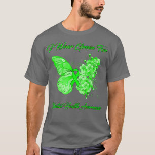 Camiseta Mariposa Que Uso Verde Para Concienciación Sobre S