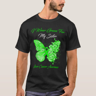 Camiseta Mariposa Que Uso Verde Para El Cáncer De Hígado De