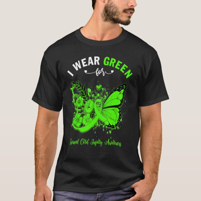 Camiseta Mariposa Que Uso Verde Para Lesiones En El Cuerpo  (Anverso)