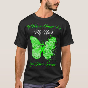 Camiseta Mariposa Que Uso Verde Para Mi Enfermedad De Tío L