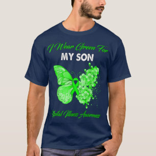 Camiseta Mariposa Que Uso Verde Para Mi Hijo Enfermedad Men