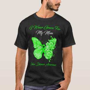 Camiseta Mariposa Que Uso Verde Para Mi Mamá Enfermedad Cel
