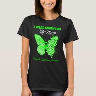 Camiseta Mariposa Que Uso Verde Para Mi Mamá Síndico Nefrot