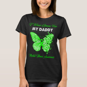 Camiseta Mariposa Que Uso Verde Para Mi Papi Enfermedad Men