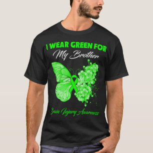 Camiseta Mariposa Que Uso Verde Por Lesiones Cerebrales De 
