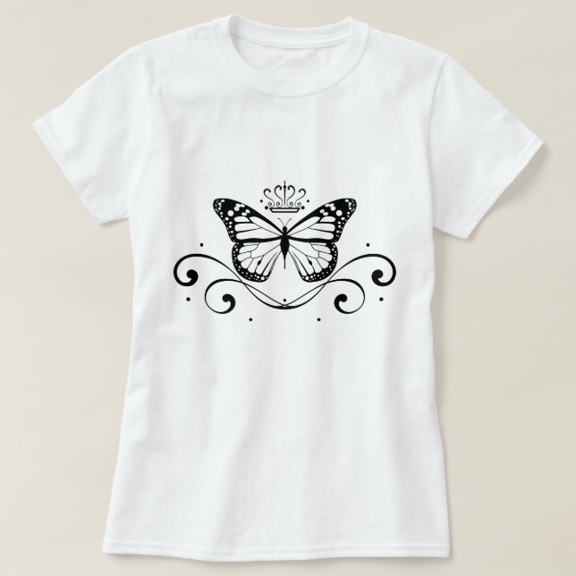 Camiseta Mariposa real elegante (Diseño del anverso)
