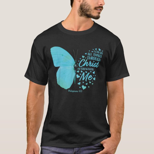 Camiseta Mariposa Religiosa Filipina 4 13 Cristiana Mujer (Anverso)