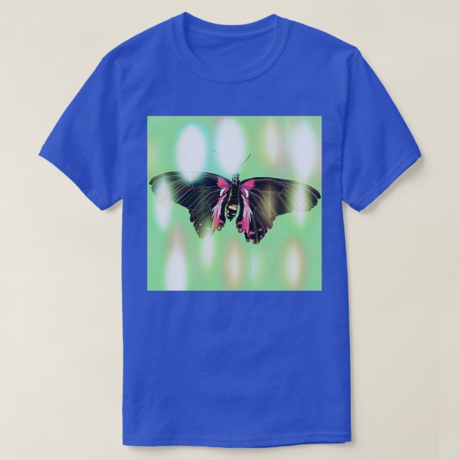 Camiseta mariposa renacimiento de una mariposa con secuinsb (Diseño del anverso)