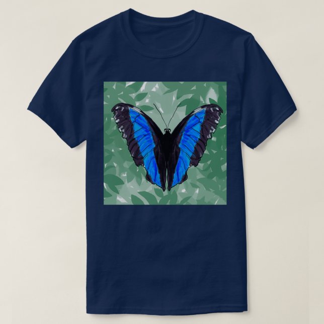 Camiseta mariposa renacimiento de una mariposa con secuinsb (Diseño del anverso)