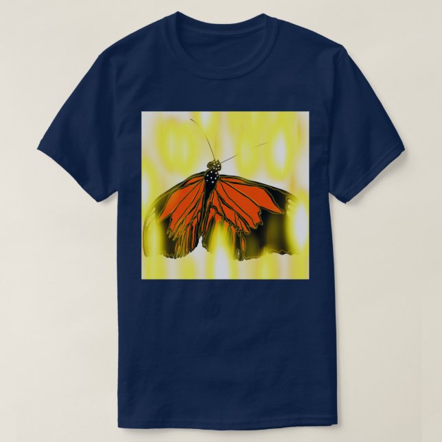 Camiseta mariposa renacimiento de una mariposa con secuinsb (Diseño del anverso)