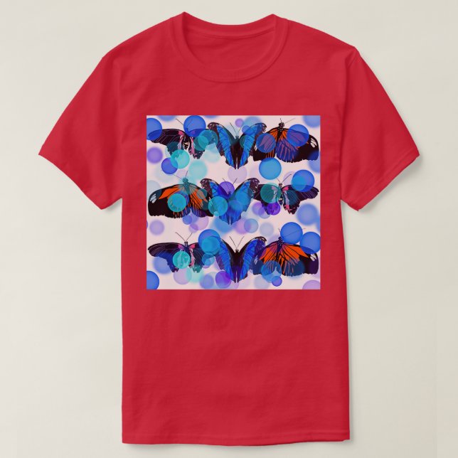 Camiseta mariposa renacimiento de una mariposa con secuinsb (Diseño del anverso)