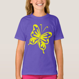 Camiseta Mariposa retro - Amarillo