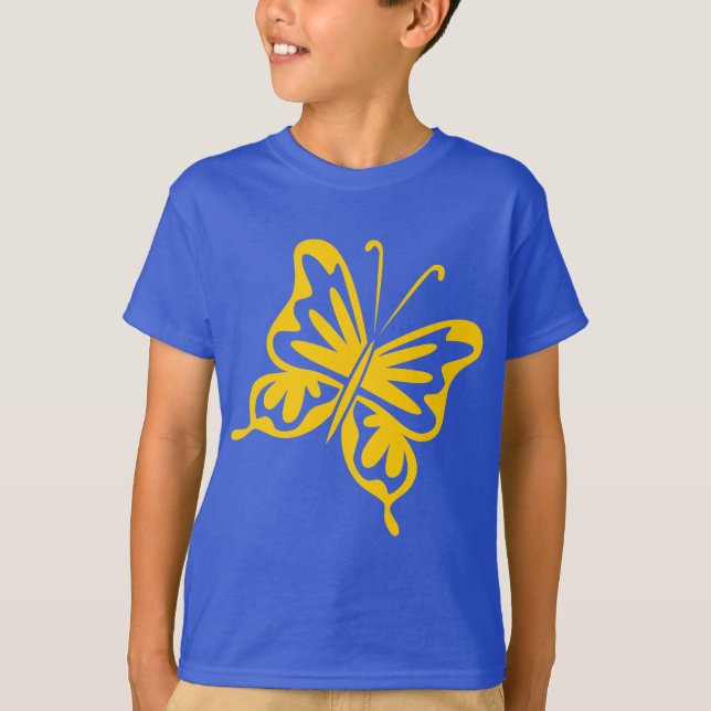 Camiseta Mariposa retro - Ámbar (Anverso)
