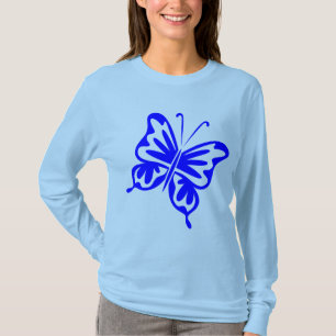 Camiseta Mariposa retro - azul