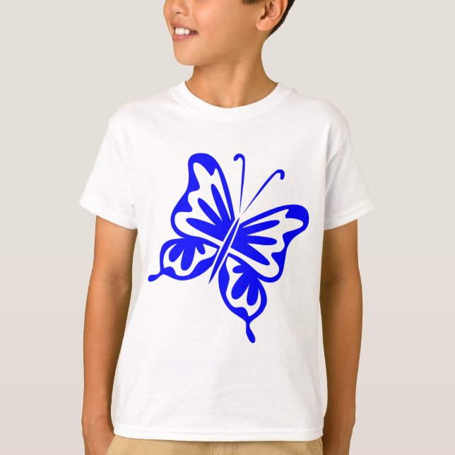 Camiseta Mariposa retro - azul (Anverso)