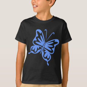 Camiseta Mariposa retro - Azul bebé