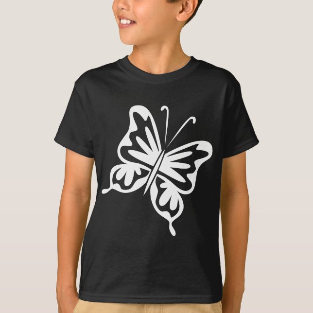 Camiseta Mariposa retro - Blanco (Anverso)